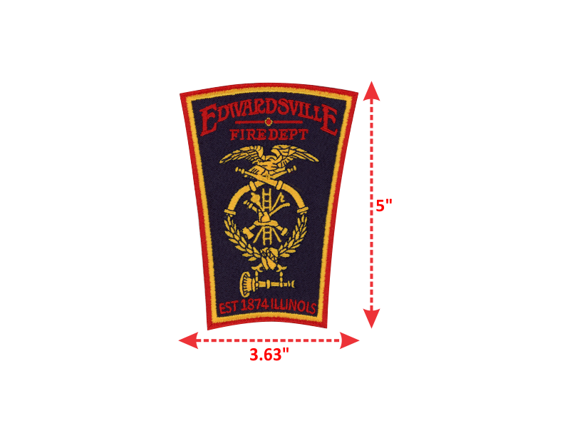Icon with Eagle Bugle, and the ladder with double contrast outline to create the elegant shape Edwardsville Fire Dept Fire Dept